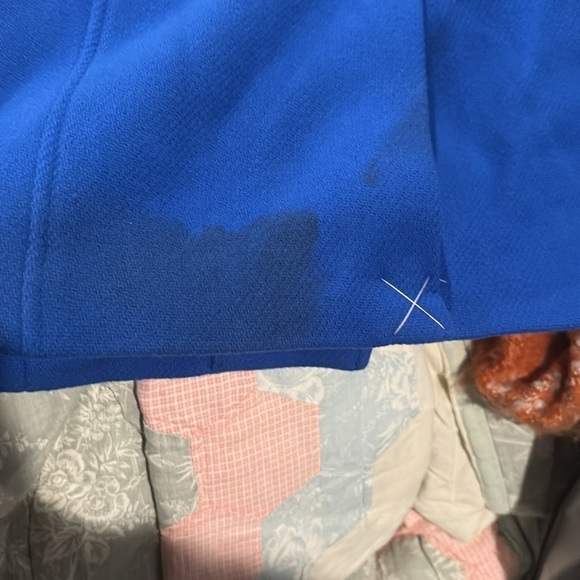 Talbots Italian Fabric blue wool blend cocoon coat - Picture 6 of 6